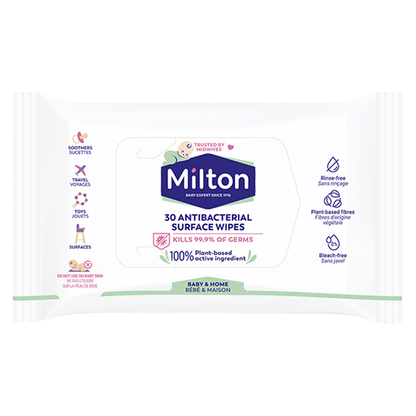 Milton 30 Antibacterial Surface Wipes - UK Food & Drink - 3361370018994