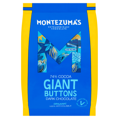 Montezuma's Organic 74% Cocoa Giant Buttons Dark Chocolate 180g - UK Food & Drink - 5060719920681