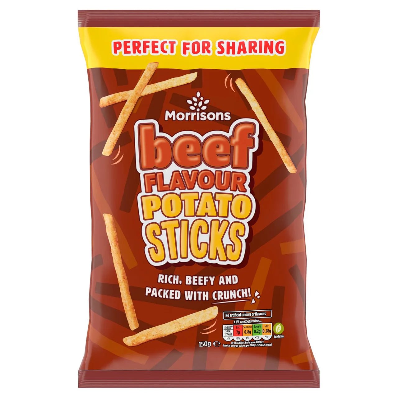 Morrisons Beef Flavour Potato Sticks 150g - UK Food & Drink - 5010251903192