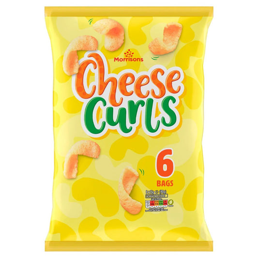 Morrisons Cheese Curls 6 x 15g - UK Food & Drink - 5010525041360