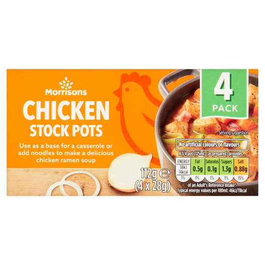 Morrisons Chicken Stock Pot 4x28g - UK Food & Drink - 5010251920182