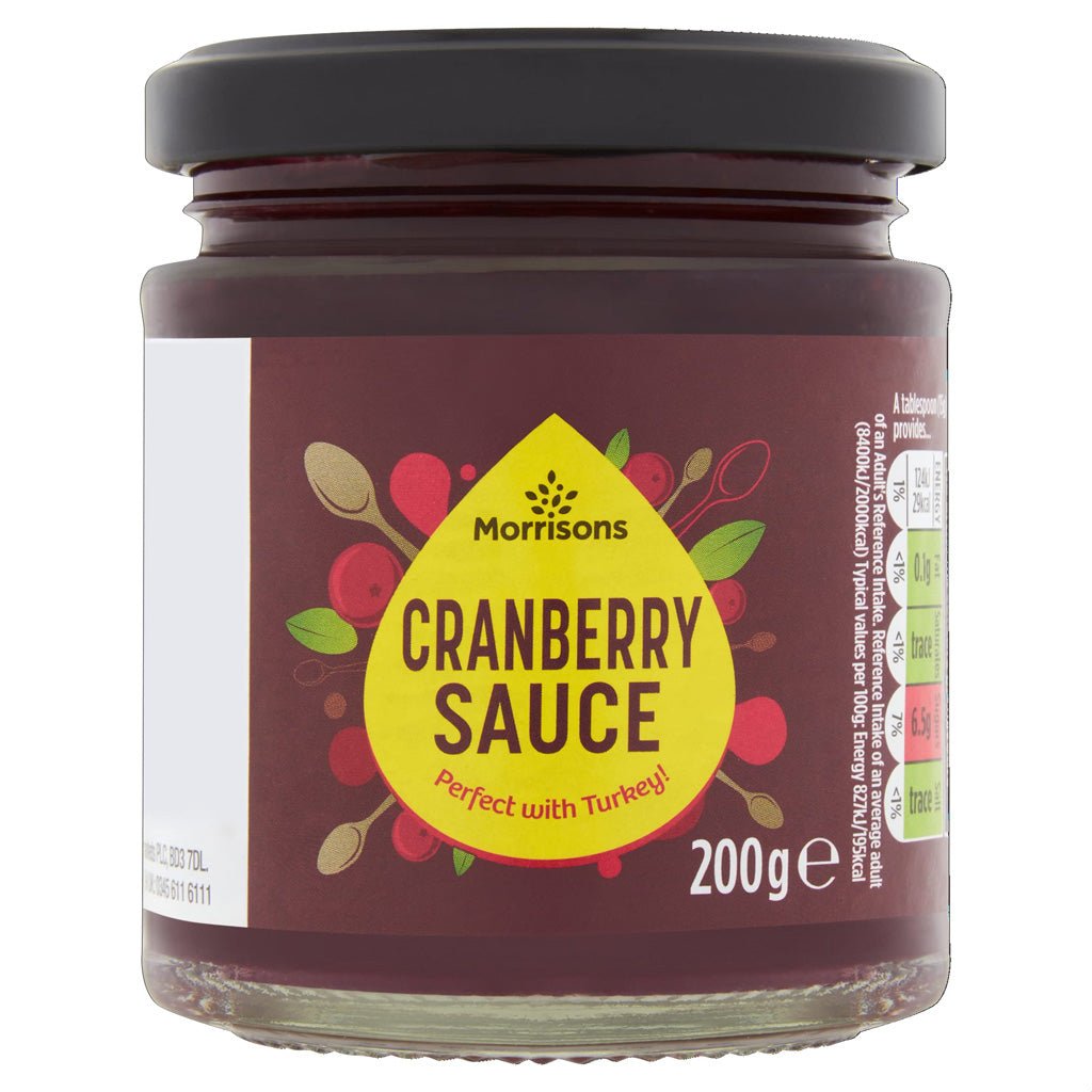 Morrisons Cranberry Sauce 200g - UK Food & Drink - 5010525170411