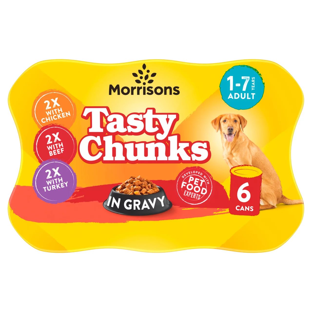 Morrisons Dog Food Meat Chunks in Gravy 6 x 400g - UK Food & Drink - 5010525088235