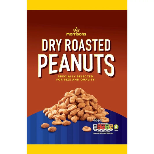 Morrisons Dry Roasted Peanuts 450g - UK Food & Drink - 5010525004747