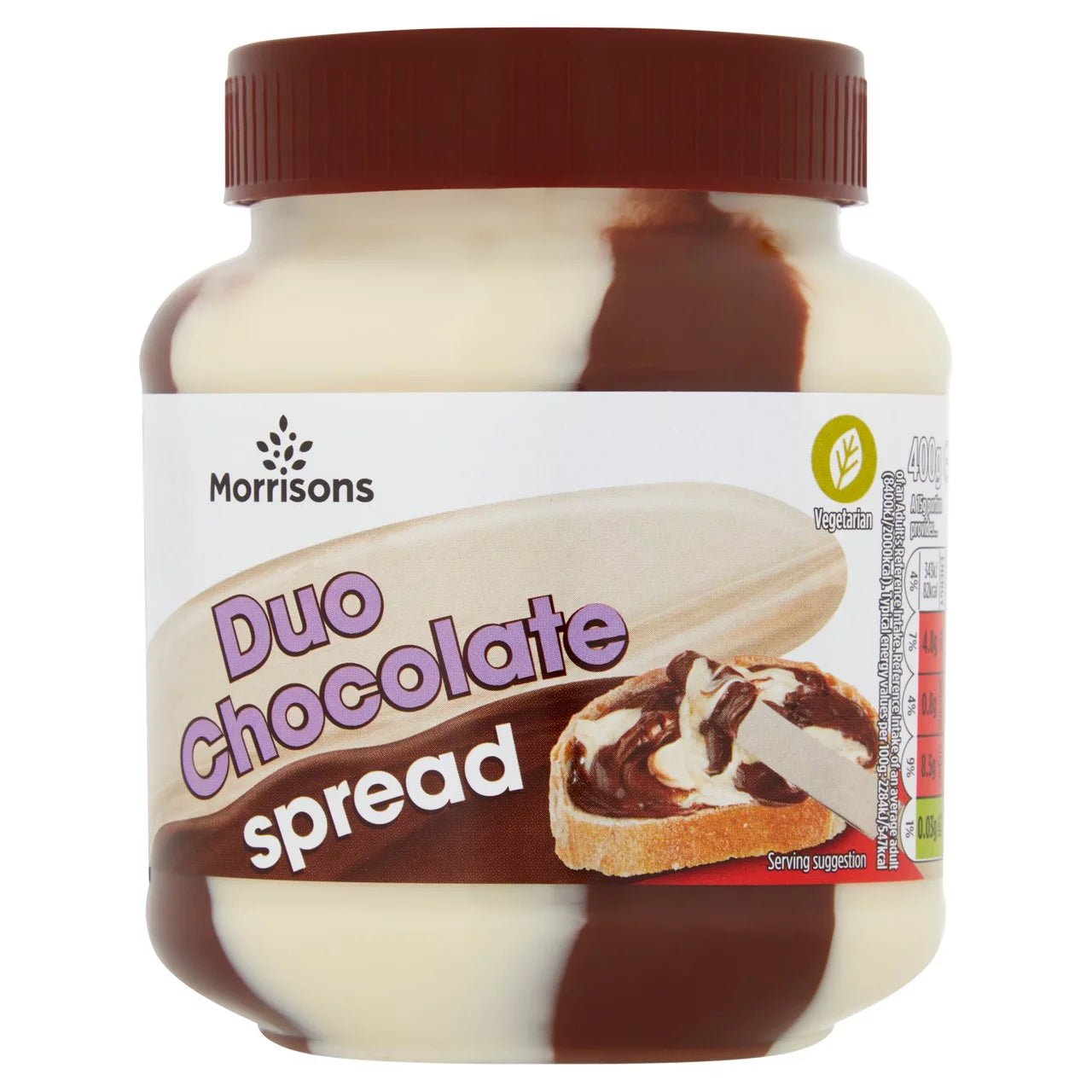 Morrisons Duo Chocolate Spread 400g - UK Food & Drink - 5010251450436