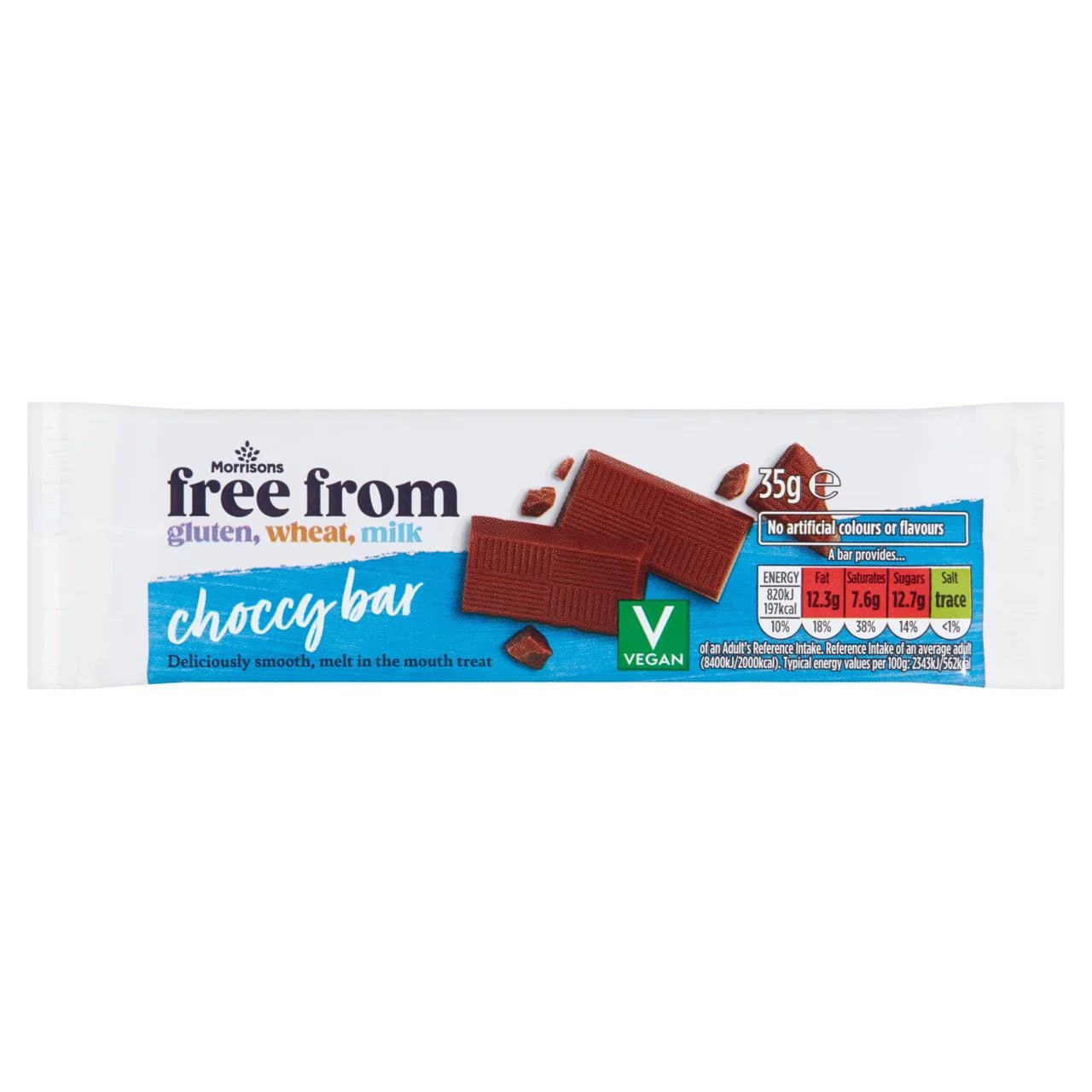 Morrisons Free From Choccy Bar 35g - UK Food & Drink - 5010251721024
