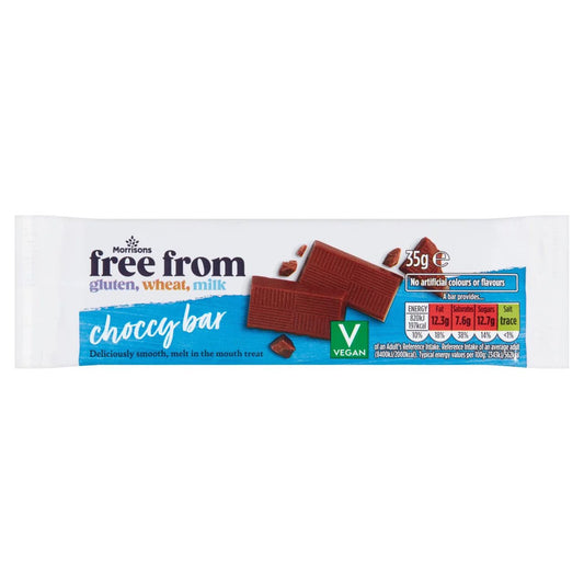 Morrisons Free From Choccy Bar 35g - UK Food & Drink - 5010251721024