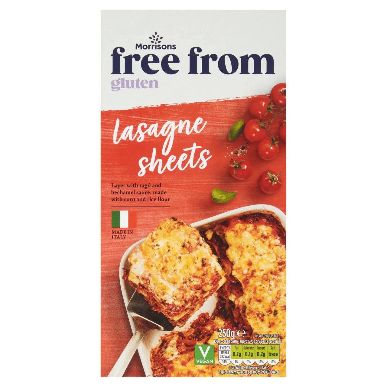 Morrisons Free From Lasagne Sheets 250g - UK Food & Drink - 5010251707295