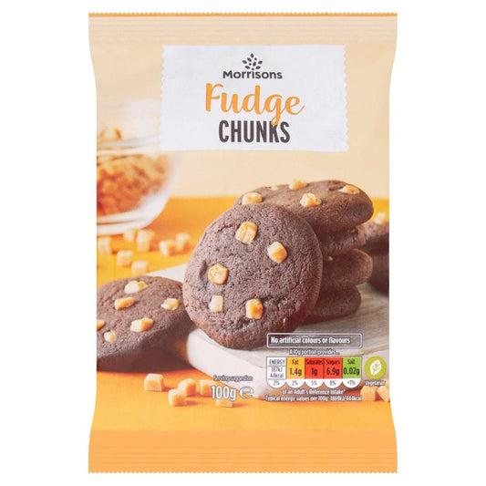 Morrisons Fudge Chunks 100g - UK Food & Drink - 5010251908531