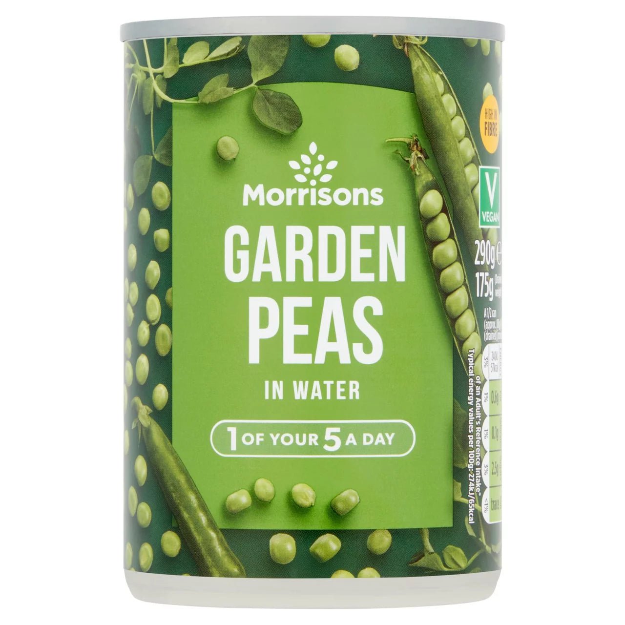 Morrisons Garden Peas 290g - UK Food & Drink - 5010251845164