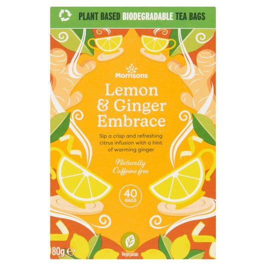 Morrisons Ginger & Lemon Zinger 40s 80g - UK Food & Drink - 5010251604808