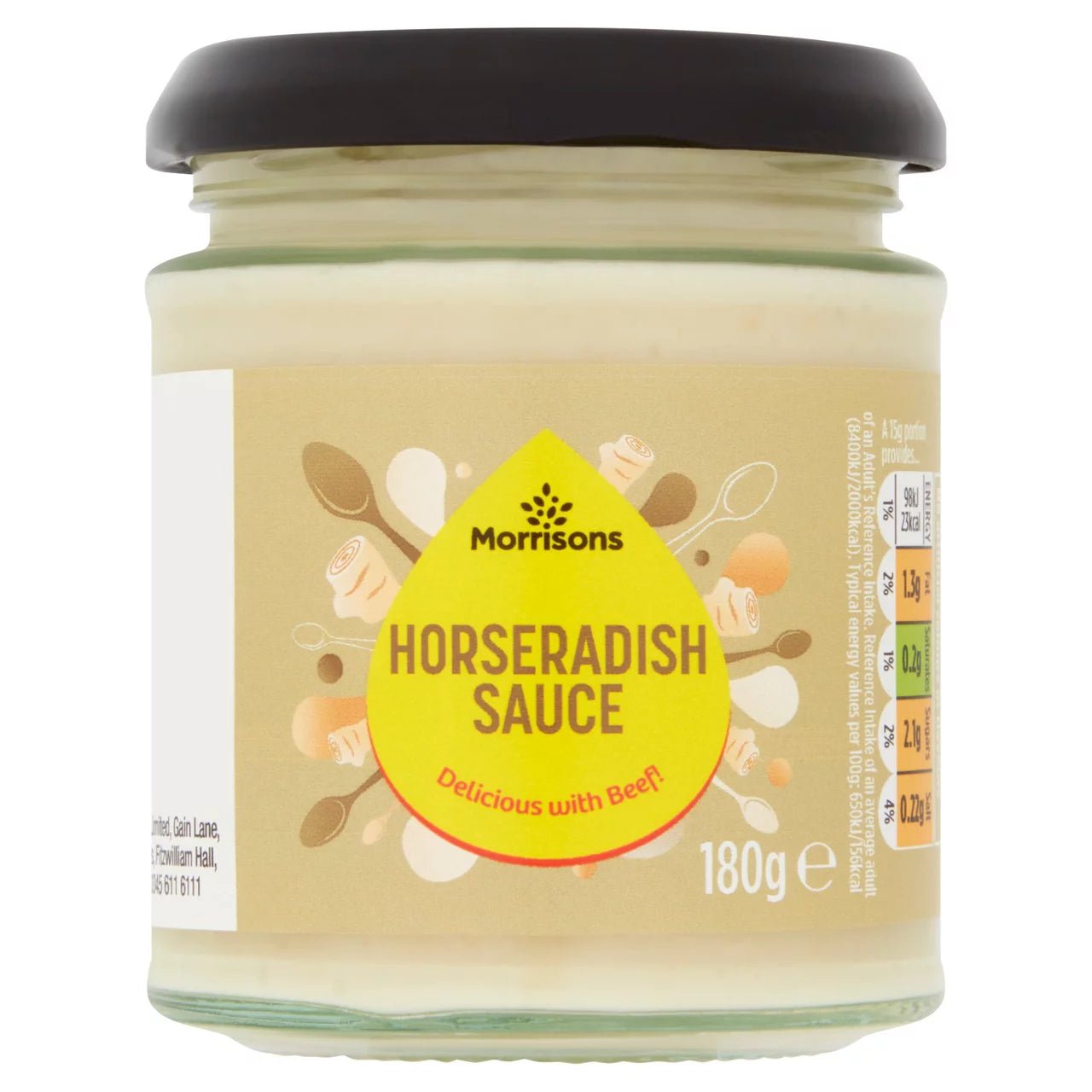 Morrisons Horseradish Sauce 180g - UK Food & Drink - 5011197000037