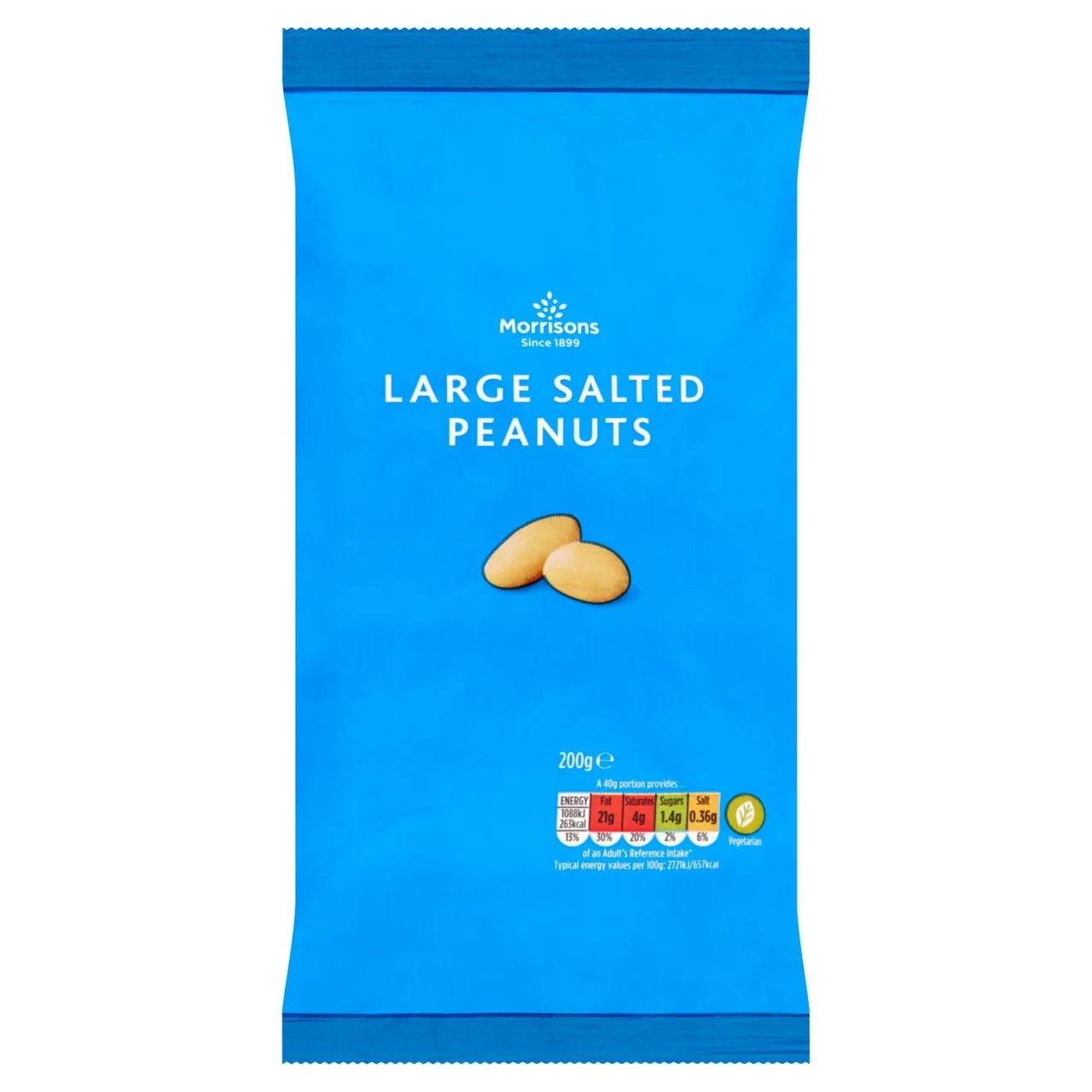 Morrisons Jumbo Salted Peanuts 200g - UK Food & Drink - 5010525004631