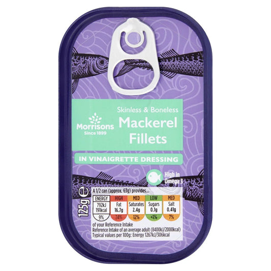 Morrisons Mackerel In Vinaigrette 125g - UK Food & Drink - 5010251795100
