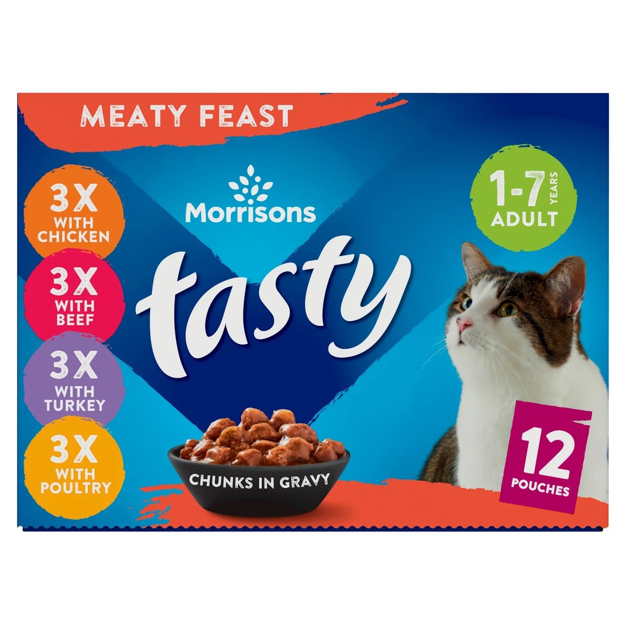 Morrisons Meat Selection In Gravy 12x100g - UK Food & Drink - 5010251664819