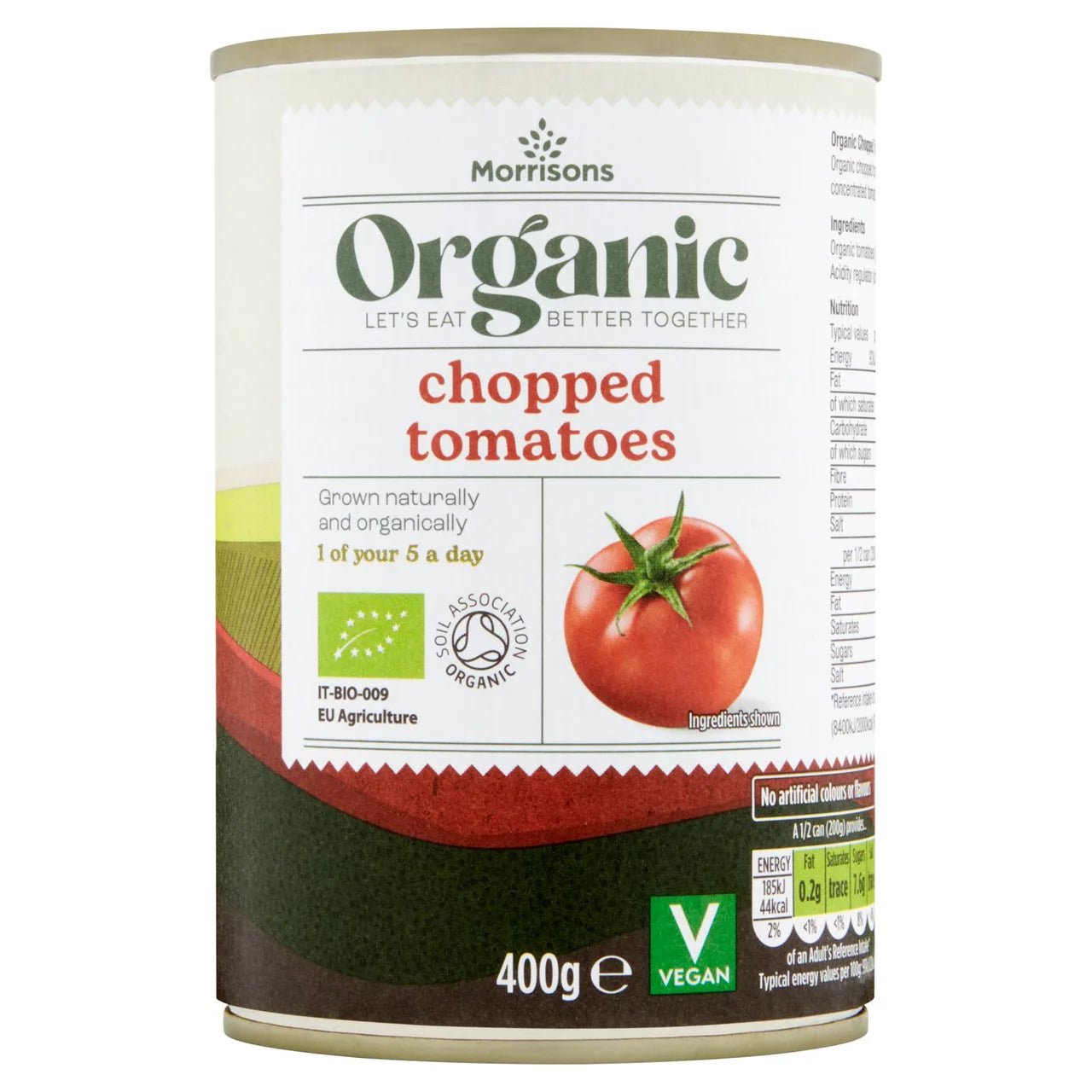 Morrisons Organic Chopped Tomatoes 400g - UK Food & Drink - 5010251903765