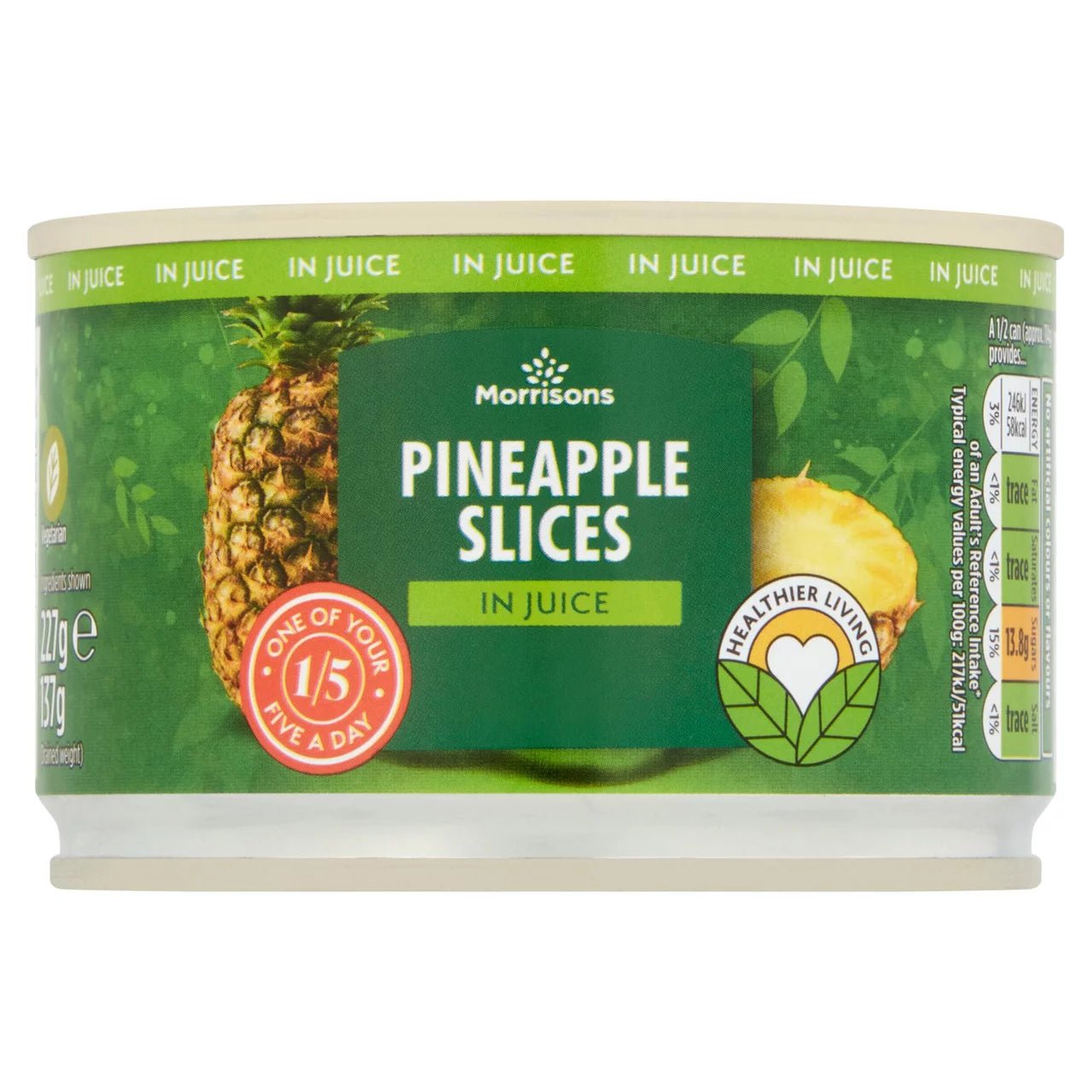 Morrisons Pineapple Slices in Juice 227g - UK Food & Drink - 5010251521341