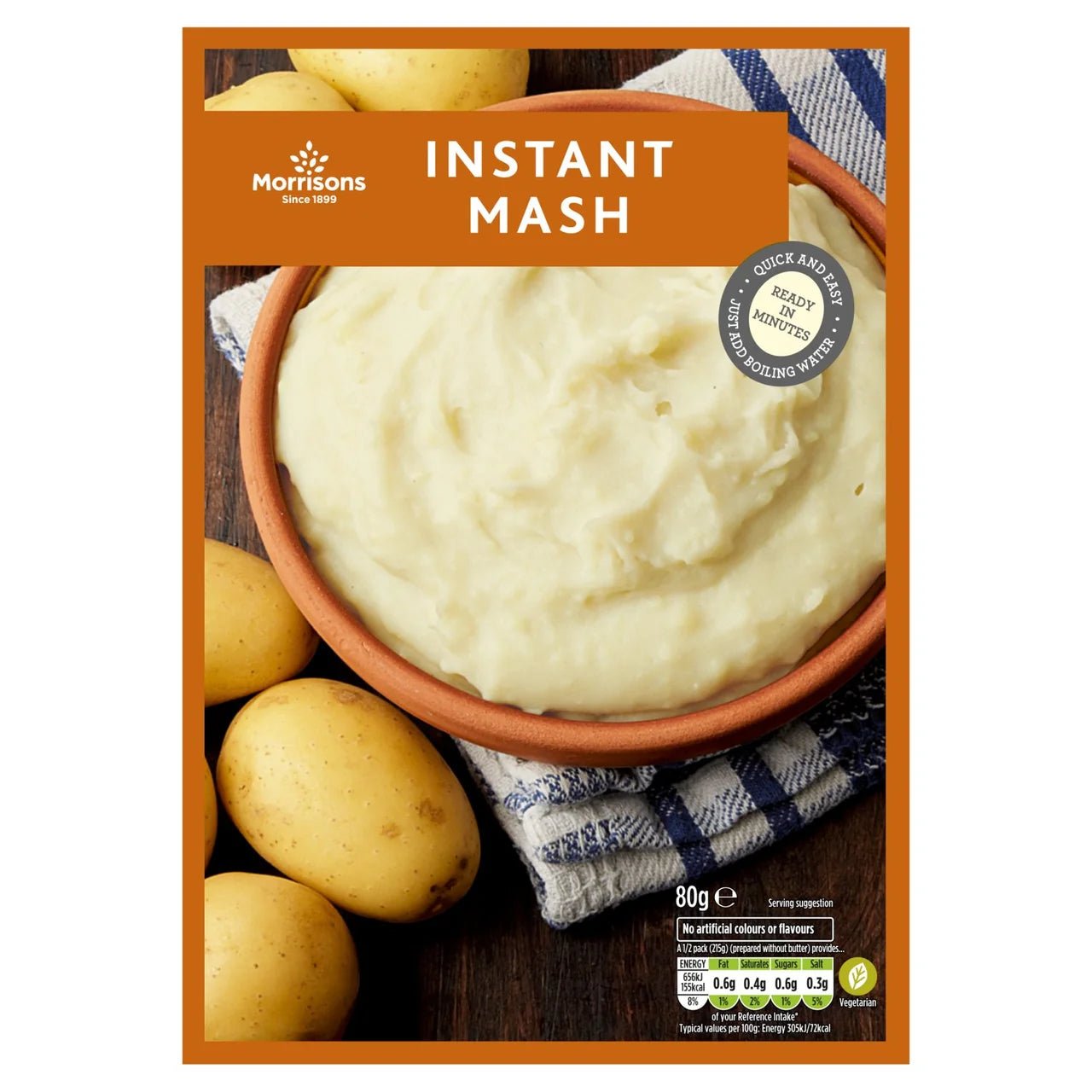 Morrisons Quick & Easy Plain Mash 80g - UK Food & Drink - 5010251535355