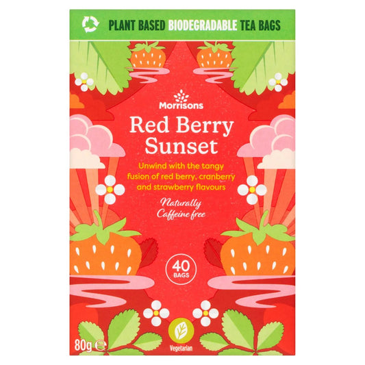 Morrisons Red Berry Blush Tea 40 pack - UK Food & Drink - 5010251604525