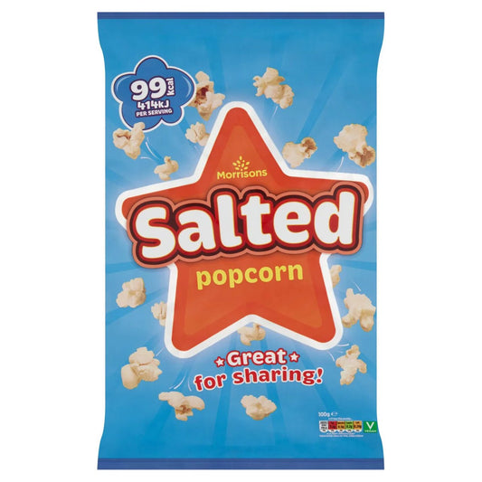 Morrisons Salted Popcorn 100g - UK Food & Drink - 5010525041667