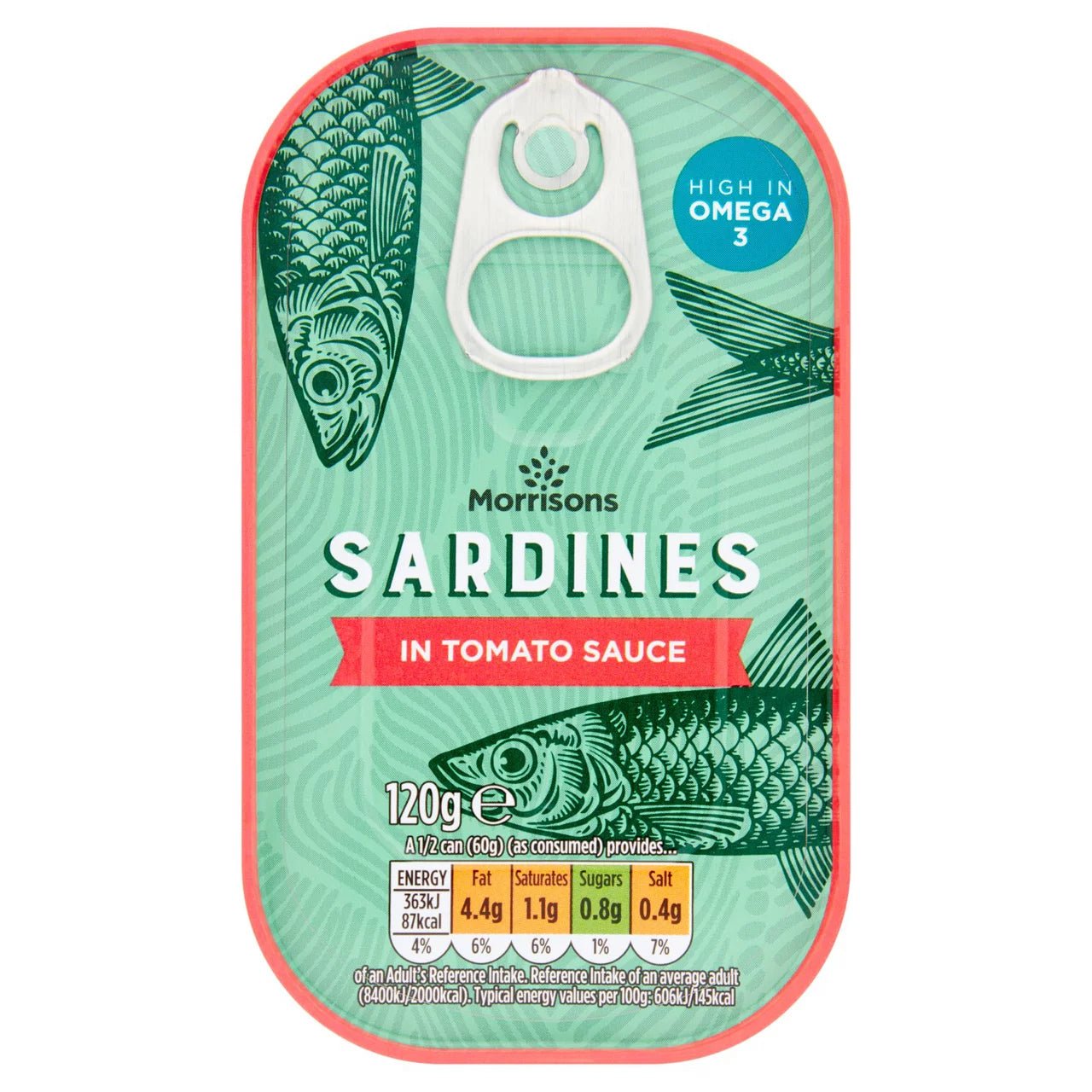Morrisons Sardines in Tomato 120g - UK Food & Drink - 5010251767459