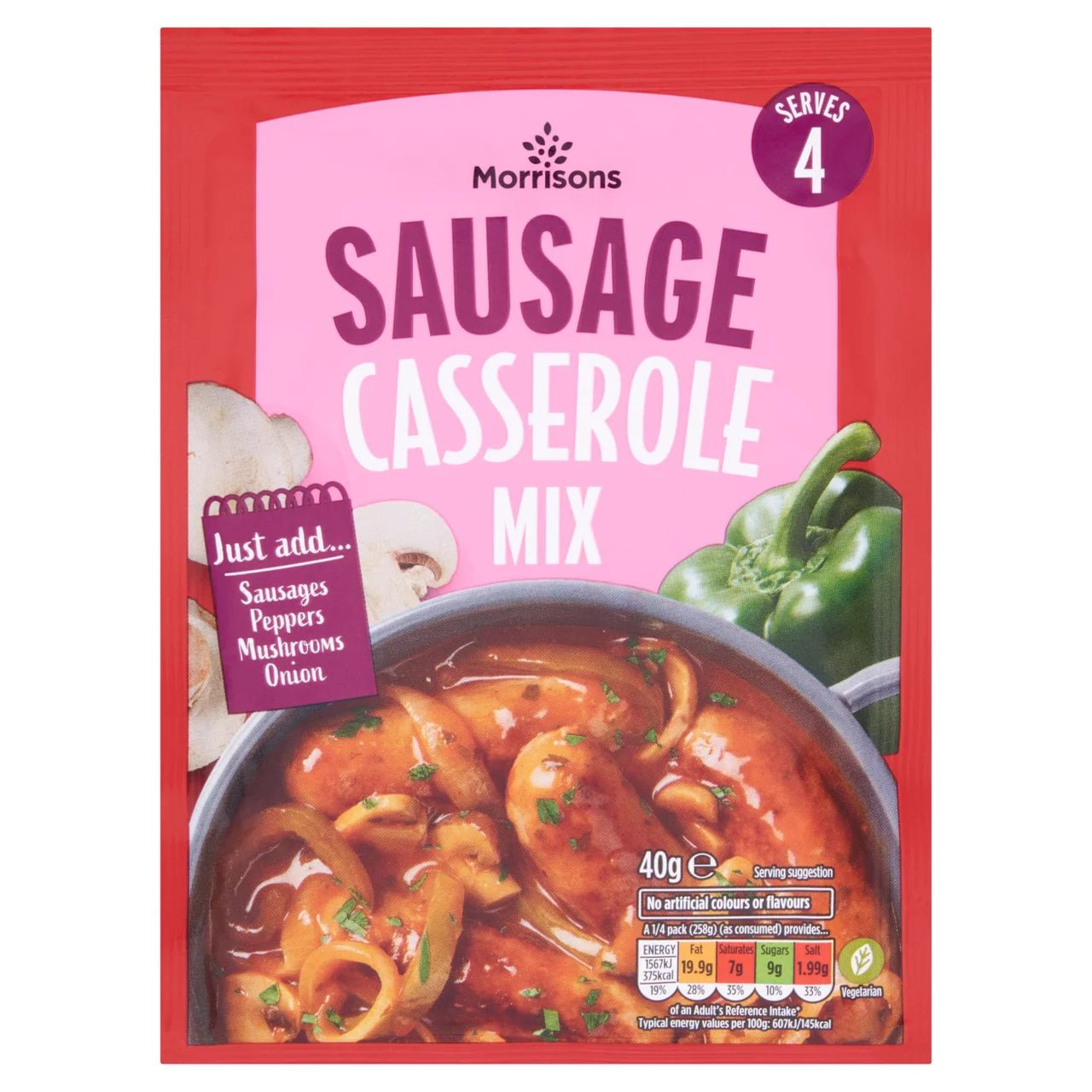 Morrisons Sausage Casserole Sauce Mix 40g - UK Food & Drink - 5010251560074