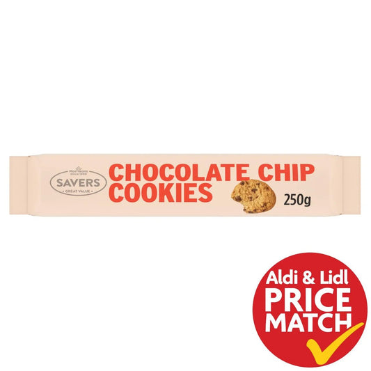 Morrisons Savers Chocolate Chip Cookies 250g - UK Food & Drink - 5010251830443