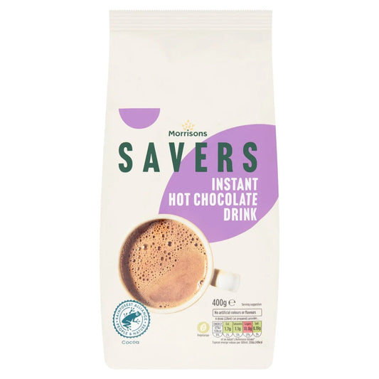 Morrisons Savers Instant Hot Chocolate Drink 400g - UK Food & Drink - 5010251953296