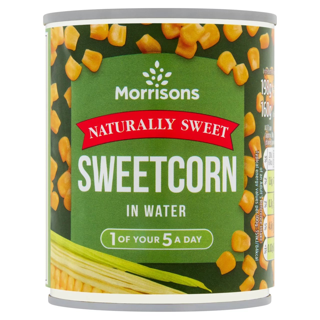 Morrisons Sweet Corn in Water 198g - UK Food & Drink - 5010251834472