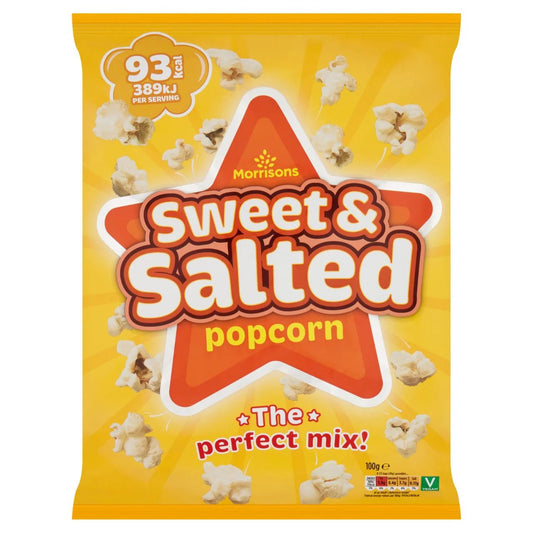 Morrisons Sweet & Salt Popcorn 100g - UK Food & Drink - 5010525041674