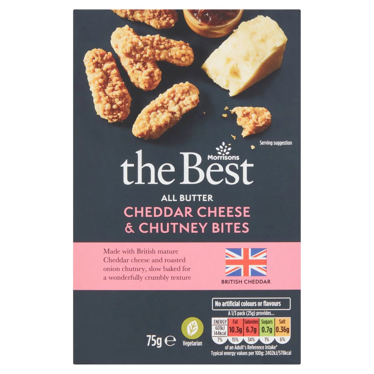 Morrisons The Best All Butter Cheese & Chutney Biscuits 75g - UK Food & Drink - 5010525058306