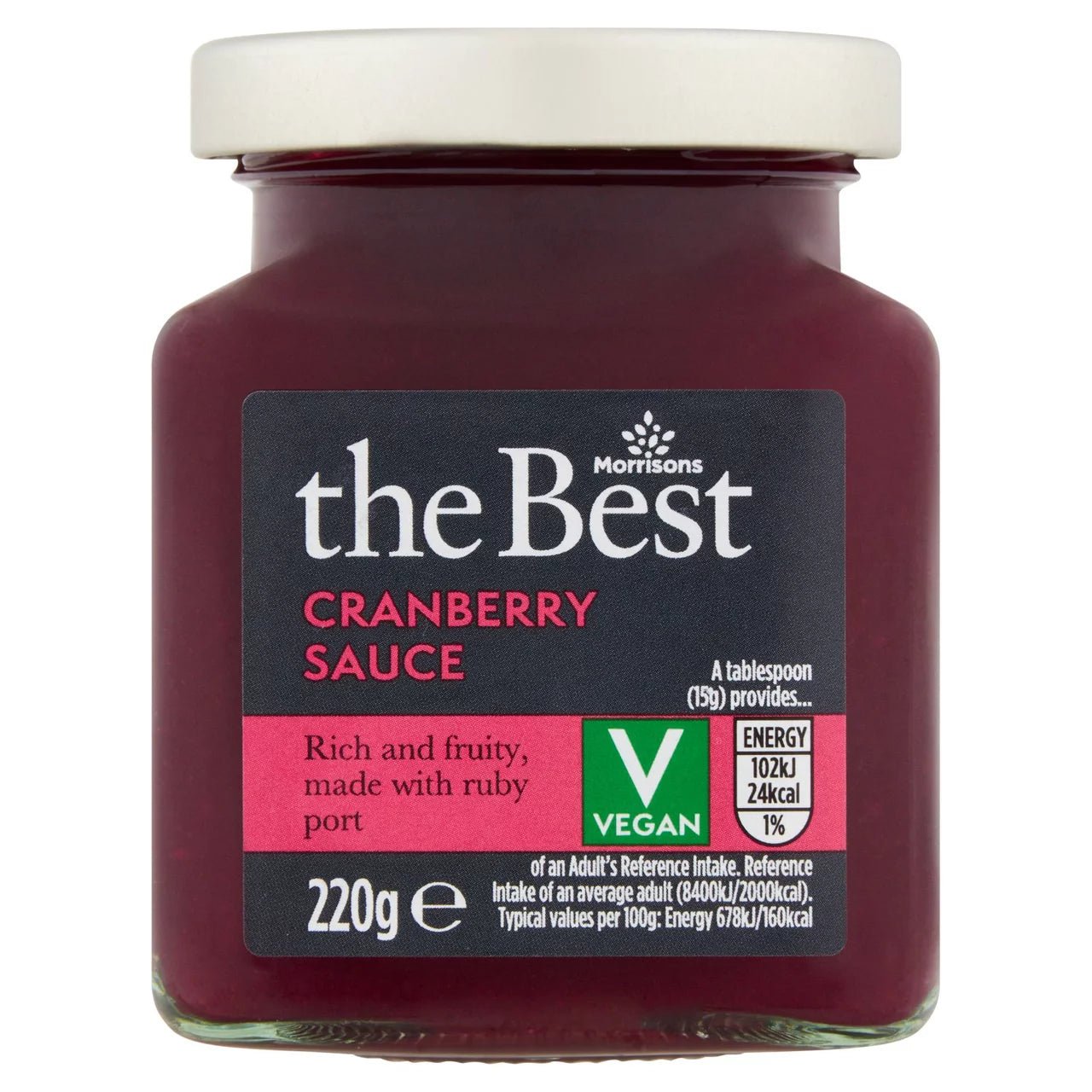 Morrisons The Best Cranberry Sauce With Port 220g - UK Food & Drink - 5010251764977