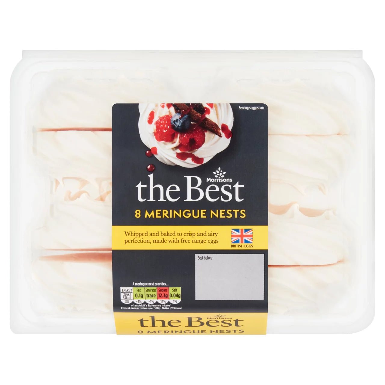 Morrisons The Best Meringue Nests 8 pack - UK Food & Drink - 5010251756613