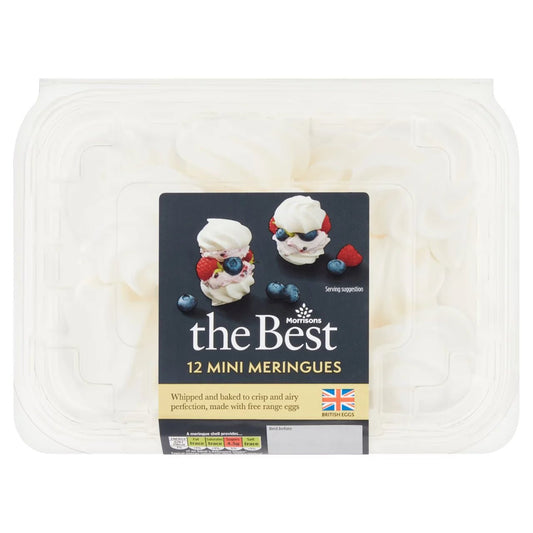 Morrisons The Best Mini Meringue Shells 12 pack - UK Food & Drink - 5010251756637