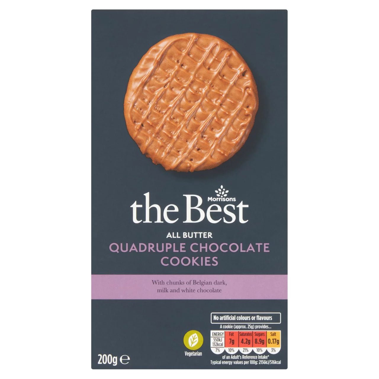 Morrisons The Best Quadruple Chocolate Cookies 200g - UK Food & Drink - 5010251830054