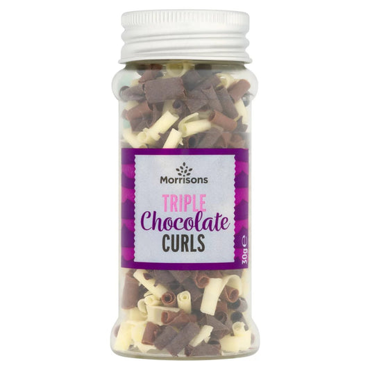 Morrisons Triple Chocolate Curls Cake Decorations 30g - UK Food & Drink - 5010251749714