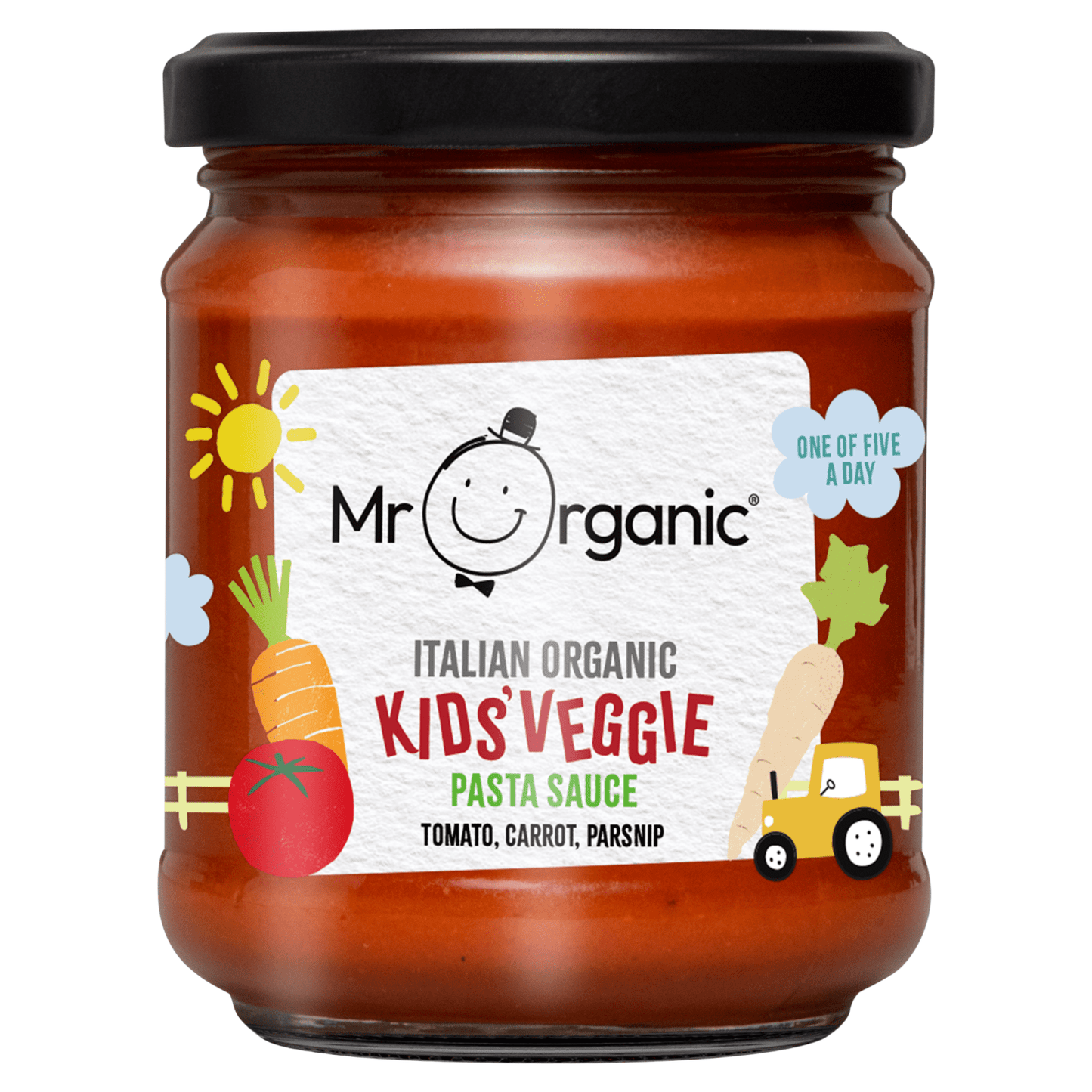 Mr Organic Italian Organic Kids' Veggie Tomato, Carrot, Parsnip Pasta Sauce 200g - UK Food & Drink - 5060178073034