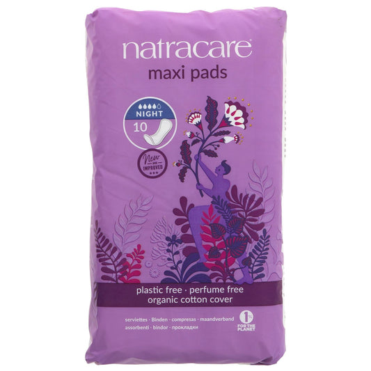 Natracare Maxi Pads Night Time - UK Food & Drink - 782126003041