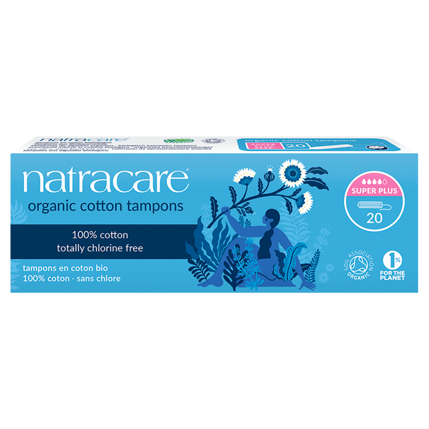 Natracare Organic Non Applicator Tamp Super+ - UK Food & Drink - 782126002020