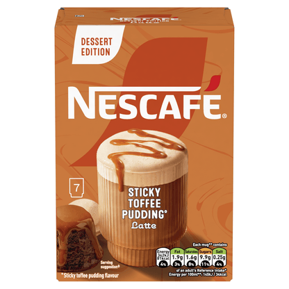Nescafé Dessert Edition Sticky Toffee Pudding Latte 7 x 20g (140g) - UK Food & Drink - 8445290771414