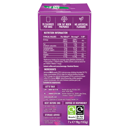 Nescafé Quality Street Green Triangle Hazelnut Flavour Mocha 7 x 19g (133g) - UK Food & Drink - 8445291157736