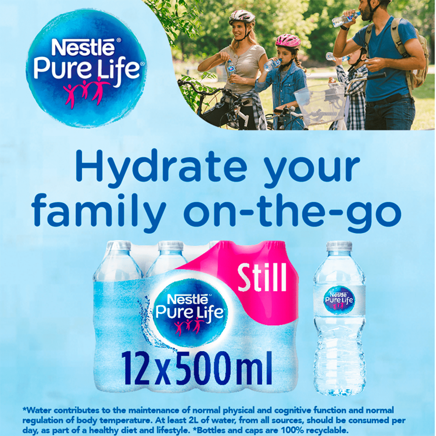 Nestle Pure Life Still Spring Water 12 x 50cl - UK Food & Drink - 7613031722662