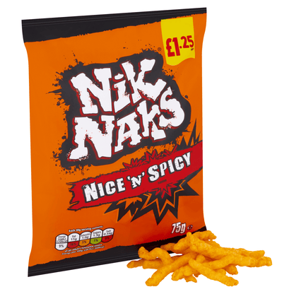 Nik Naks Nice 'N' Spicy Flavour 75g - UK Food & Drink - 5000237139554