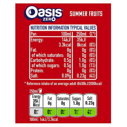 Oasis Summer Fruits Light 500ml - UK Food & Drink - 54493049