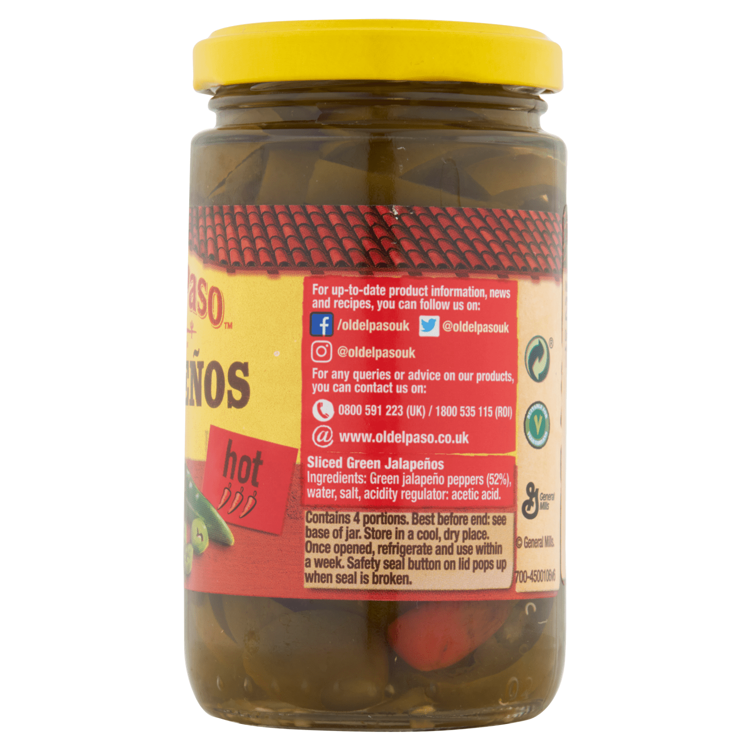 Old El Paso Jalape√±os 215g - UK Food & Drink - 8727200501046