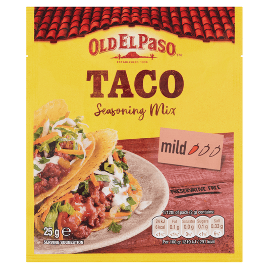 Old El Paso Taco Seasoning Mix 25g - UK Food & Drink - 8410076491893