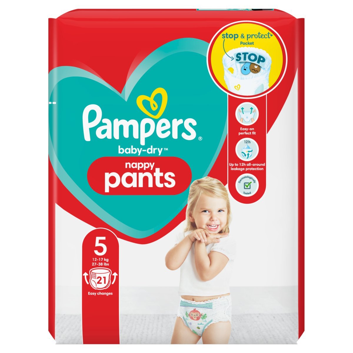 Pampers Babydry Nappy Pants S5 - UK Food & Drink - 4015400744948