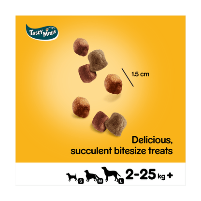Pedigree Tasty Minis Adult Dog Treats Chicken & Duck Chewy Cubes 130g - UK Food & Drink - 5998749125564