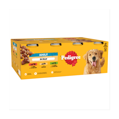 PEDIGREE¬Æ Adult Wet Dog Food Mixed Selection in Jelly 12 x 385g Can - UK Food & Drink - 5000166061698