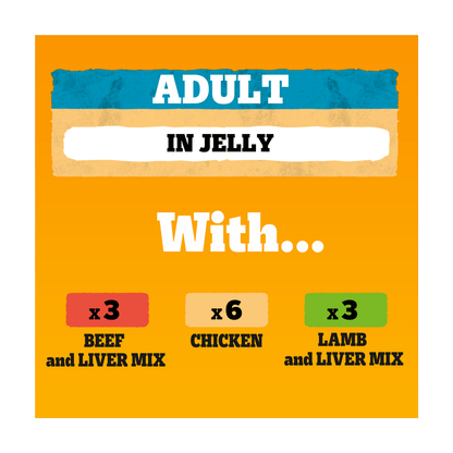 PEDIGREE¬Æ Adult Wet Dog Food Mixed Selection in Jelly 12 x 385g Can - UK Food & Drink - 5000166061698